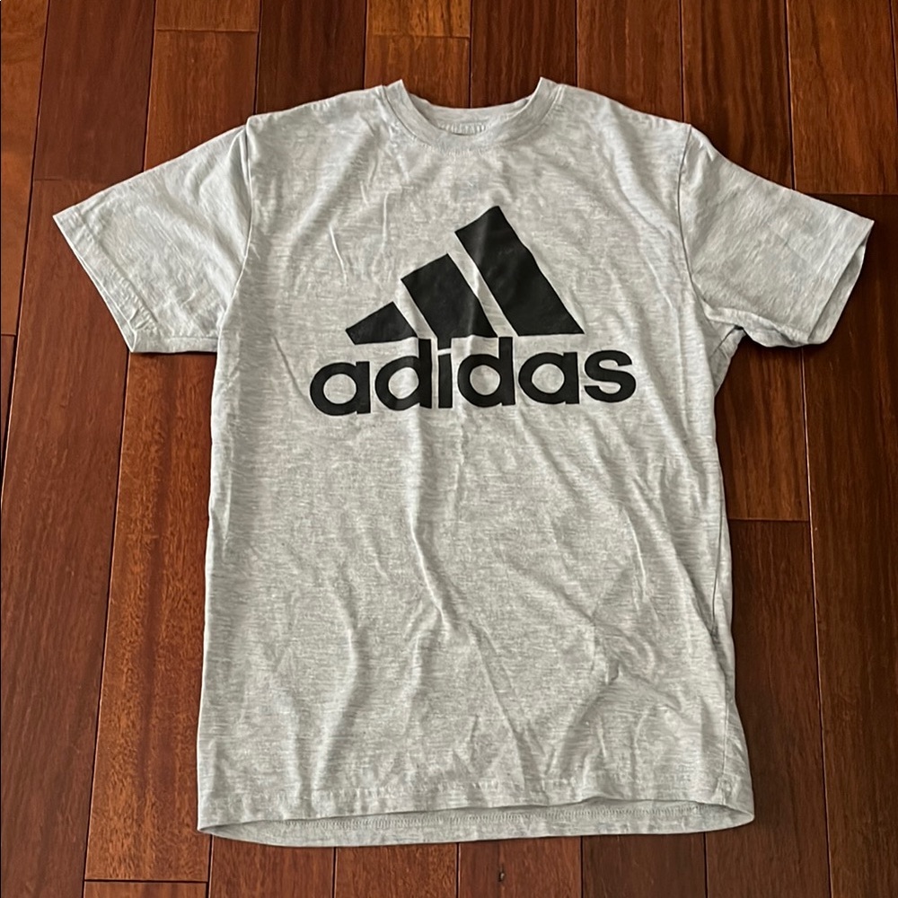 Adidas Gray T-Shirt with Black Logo